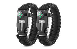 x-plore gear double emergency paracord bracelet set