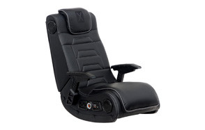 x rocker pro series h3 black leather vibrating gaming chair