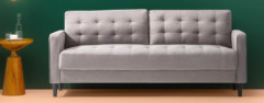 zinus benton mid century upholstered sofa