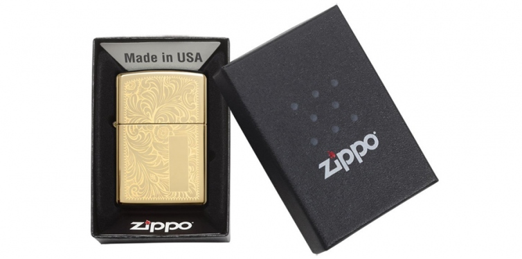 zippo lighter venetian high polish brass